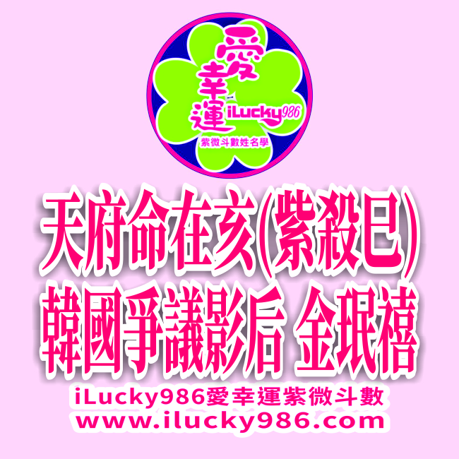 金珉禧 天府命在亥 紫微七殺在巳