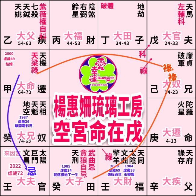 楊惠姍命盤